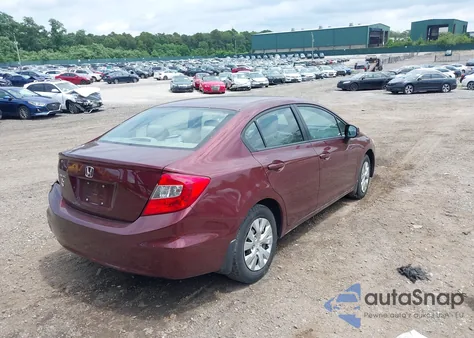 2012 Honda Civic Lx z USA, uszkodzony, nr VIN 2HGFB2F58CH501299